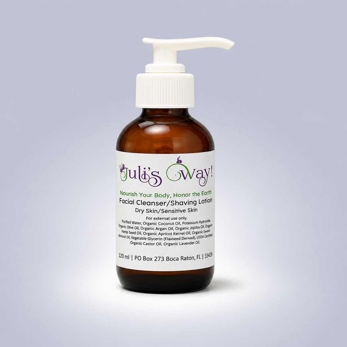 Juli’s Way Shaving Lotion - 4 oz. Glass Pump